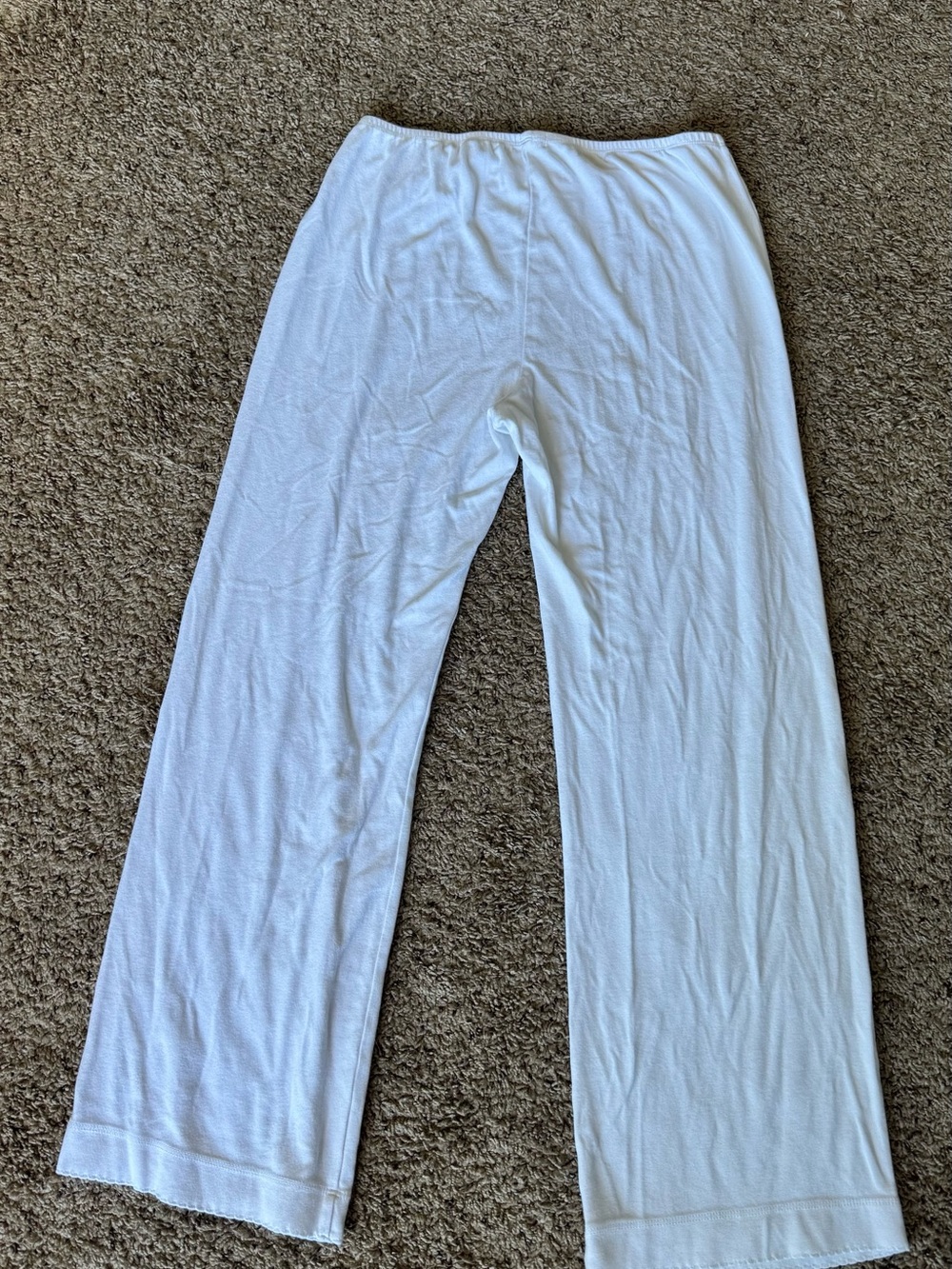 DONNI. The Baby Rib Scallop Pant in Powder White Size Medium - Picture 7 of 7